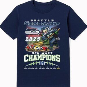 Seattle Seahawks 2025 Nfc West Champions T Shirt 91